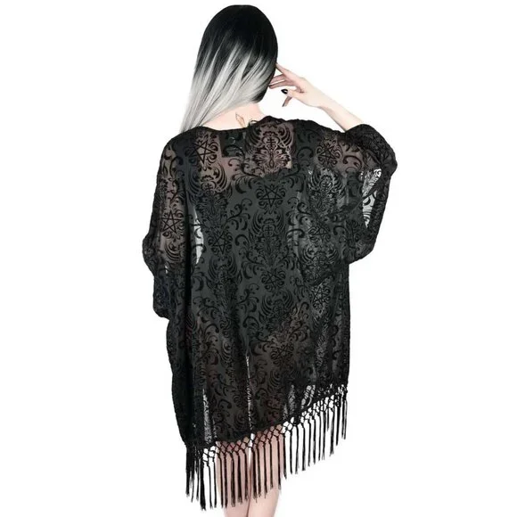 Killstar Last Rites kimono size S  jacket NWT - Picture 2 of 8